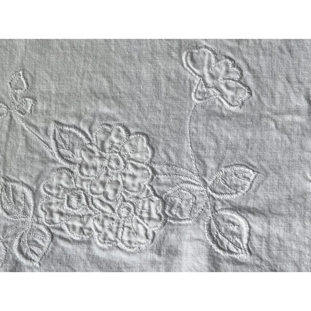 Embroidered Floral Placemats Napkins 17